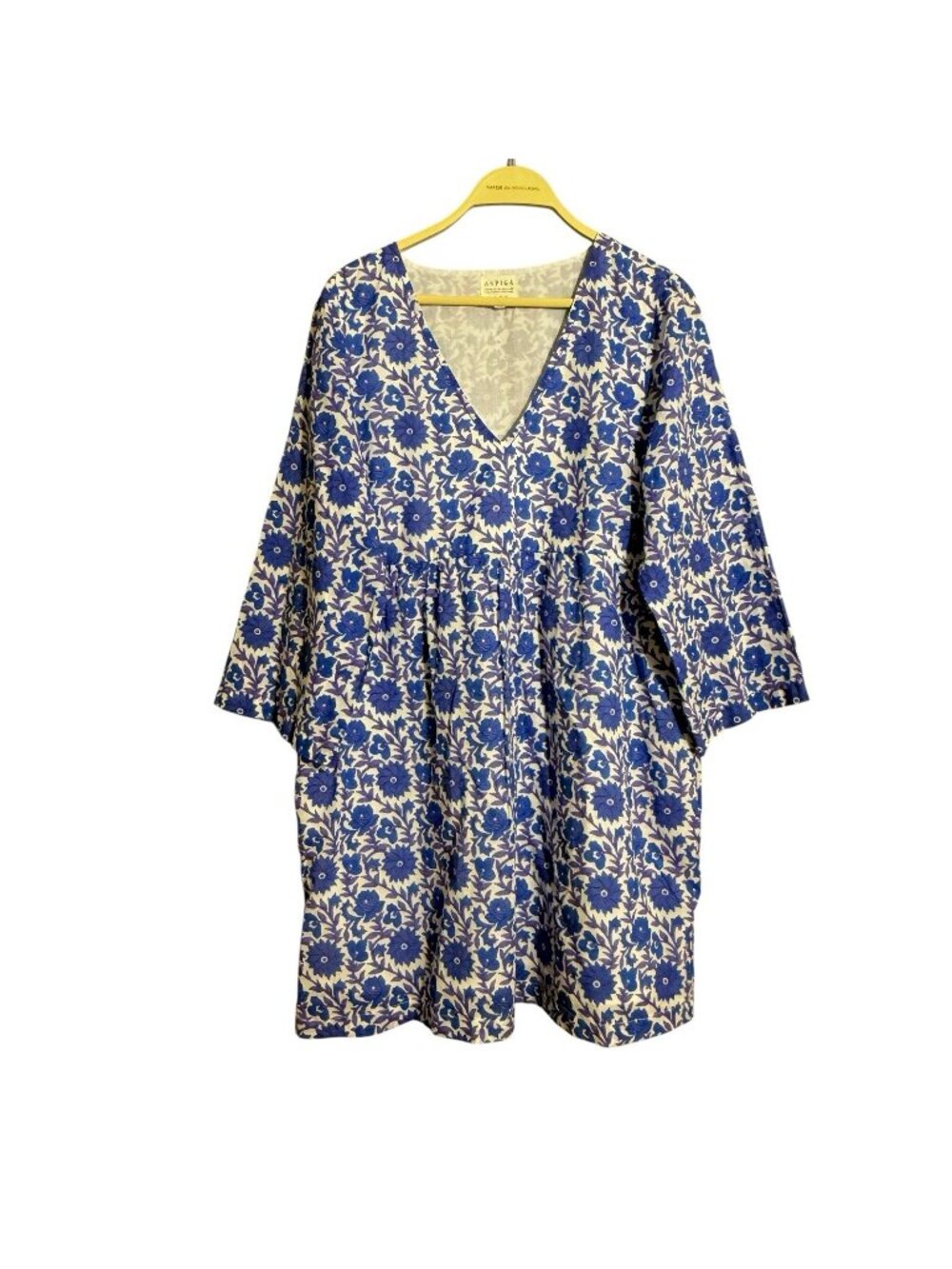 Aspiga Dress Mini Sundress Tunic Size L Flower Vneck Comfy Casual Floral Spring